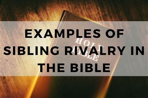 sibling rivalry in the bible|Sibling Rivalry and Biblical Election .
